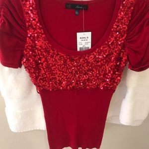 Red Christmas blouse